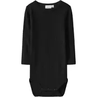 Name it Nbnwax Wool Rib Ls Body Noos - Black - 62