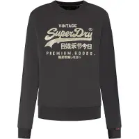 Superdry for woman. W2012399A Sweatshirt Embellished Vintage Logo black (M), Casual, Cotton