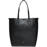 Ralph Lauren for woman. 428962757002 Black elongated Bellport leather tote bag (OSFA), Casual