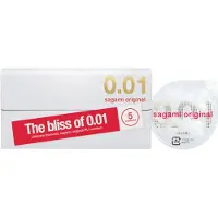 Sagami 0.01 Ultra-Ohuet Lateksittomat Kondomit – Lähemmän Yhteyden ja Maksimaalisen Tuntuman Uudistaja 5 pcs