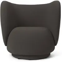 Ferm Living , Rico Lounge nojatuoli Grain - Chocolate