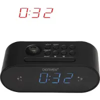 Denver CRP-717B FM-kelloradio, 180 asteen projektio, kaksoisherätys ja 0,9 tuuman LED-näyttö, musta