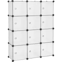 Songmics Modulaarinen hylly, läpinäkyvä