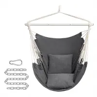 Songmics Puutarhatuoli, 150x128x140 cm, tummanharmaa