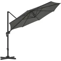 Songmics Aurinkovarjo, SONGMICS, Ø 300 cm, Harmaa.