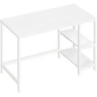 Songmics Työpöytä hyllyillä 60x120x76cm, valkoinen