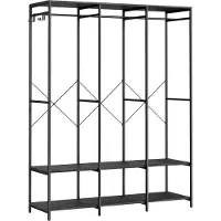 Songmics Vaateripustin, , 141x180 cm, Musta