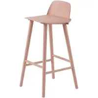 Muuto Nerd baarituoli 75 cm - metallisen jalkatuen kanssa - Tan Rose