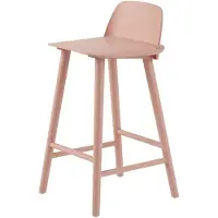 Muuto Nerd baarituoli 65 cm - metallisen jalkatuen kanssa - Tan Rose