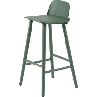 Muuto , Nerd baarituoli 75 cm - metallisen jalkatuen kanssa - Green