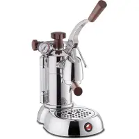 La Pavoni -vipukahvinkeitin STRADIVARI EUROPICCOLA, hopea, puinen kahva