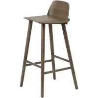 Muuto , Nerd baarituoli 75 cm - metallisen jalkatuen kanssa - Stained Dark Brown