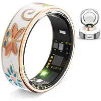 Mtp Products R18 Elegantti emali Smart Ring - Koko: 18.9mm - Värikäs