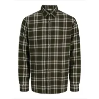 JJ REBEL Jrebjett Shirt Ls - Khaki green - XL