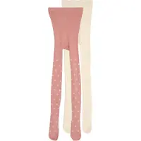 Minymo Sukkahousut - 2 kpl - Ash Rose M. Kukat - - 116/122 - Sukkahousut