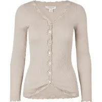 Rosemunde Rwbabette Silk Ls V-Neck Lace Cardi - Cream - S