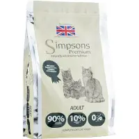 Simpsons Premium 6x300g Adult Cat 90/10 kissan kuivaruoka
