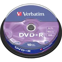 Verbatim DVD+R 4,7GB 16X 10kpl torni