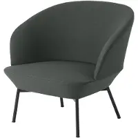 Muuto Oslo Lounge Chair Tube Base - Twill Weave 990 Black