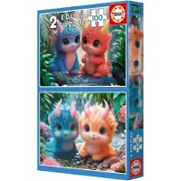 Educa Palapeli - - Söpöt Monsters - 2 x 100 palaa - Lapsille alkaen 8 vuotta - Teema piirroselokuvat