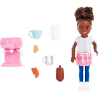 Barbie Chelsea Can Be… Barista Doll And 7 Career-themed Accessories Including Coffee Maker