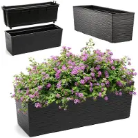 Kadax Kukkaruukku parvekelaatikko + sisäosa 19x56cm musta
