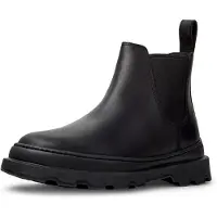 Camper for woman. K400818-001 Brutus leather ankle boots black (39), Flat, None, Casual