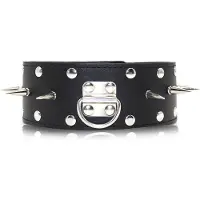 Kiotos Leather Collar Spiked
