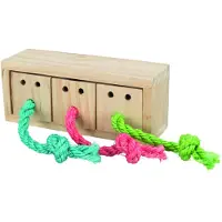 Trixie - Wooden Snack Cube Brown 16 cm - Pieneläimet - Pieneläinten lelut ja aktivointi - Aktivointilelut ja ruokapallot