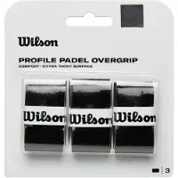 Wilson Profile Padel Overgrip Musta Teippi – 3 kpl