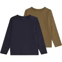 Minymo Basic 34 -T-Shirt Ls (2-Pack) - Multi/patterned - 98
