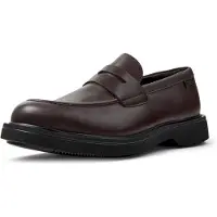 Camper for man. K101001-005 Norman brown leather loafers (41), Flat, None, Casual