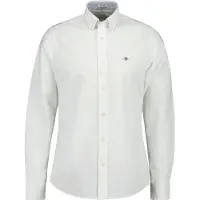 Gant for man. 3230115 Oxford Slim Fit Stretch Shirt white (XL), Casual, Cotton, Classic, Long sleeve