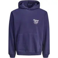 Jack & Jones Jornorrebro Typo Back Sweat Hood Sn Jnr - Navy - 164