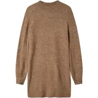 LMTD Nlflodet Ls Short Knit Dress - Brown - 164