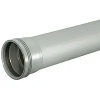 Wavin Wafix pp pipe with sleeve 75 x 2000 mm grey