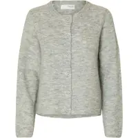 Selected Slwlulu New Ls Knit Cardigan Noos - Grey - S