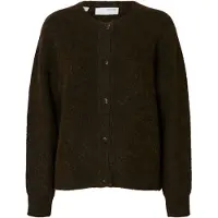 Selected Slflulu Ls Knit Short Cardigan Noos - Black - S