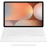 Samsung Galaxy Tab S9+ | S9+ FE | S10 + Book Cover Keyboard — AI Key White, White