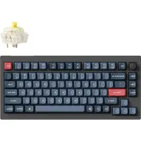 Keychron V1 Max Vaihdettavat RGB Taustavalo Banaanikytkin - Musta - Nuppiversio, Yhdysvallat