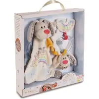 Nici Set & Rattle Ring Guardian-bunny Dein Schutzengel Lahjapakkauksessa Doudou 32x30x6.3 Cm