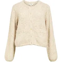 Object Objsaggia Re L/S Knit Cardigan Noos - Cream - XL