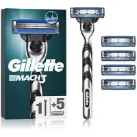 Gillette Mach3 partakone + vaihtopäät 5 kpl
