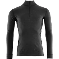 Aclima WarmWool Mock Neck with Zip Man Marengo/Jet Black Kerrasto yläosat M