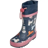 Playshoes Kumisaappaat 'Katzen' marine / oranssi / eosiini / offwhite