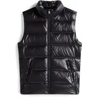 Tommy Hilfiger Tjw Slim Zip Print Down Vest - Black - XS