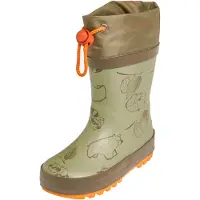 Playshoes Kumisaappaat khaki / oliivi / vaaleanoranssi