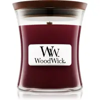 Woodwick Black Cherry tuoksukynttilä sisältää puusydämen 85 g