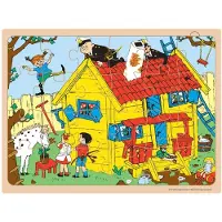 Peppi Pitkätossu Barbo Toys Kehyspalapeli Puu 24