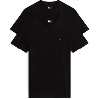 Tommy Hilfiger for man. DM0DM20687 Set of 2 extra slim knitted T-shirts black (L), Casual, Cotton, Short sleeve